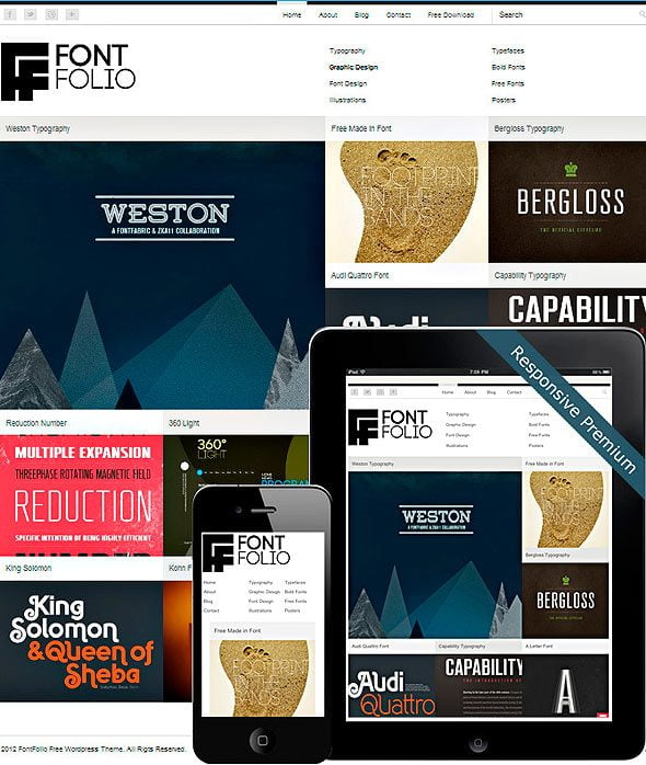 FontFolio Theme | wordpress free